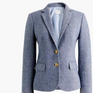 J. Crew Herringbone Schoolboy Blazer - Antique Navy/Ivory - Size 2